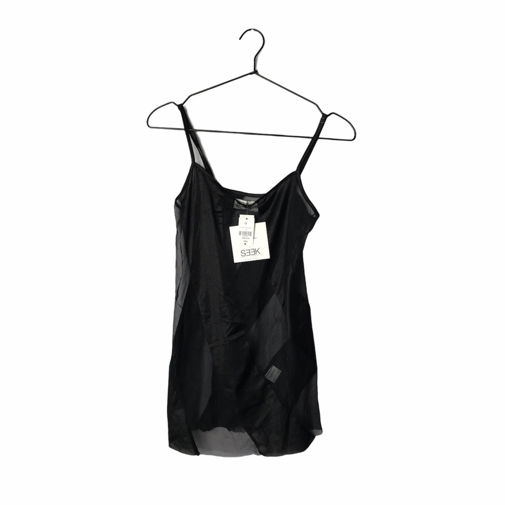 NWT LF | SEEK THE LABEL black stripe sheer top